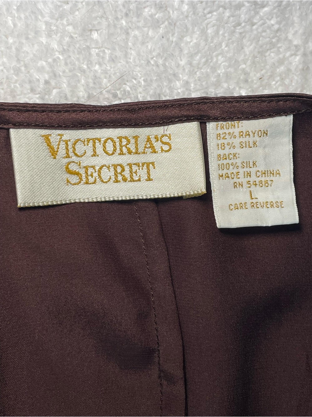 Victorias Secret Womens Vintage Gold Label Silk/Velvet Brown Vest SzL Boho Hippy - Picture 3 of 3